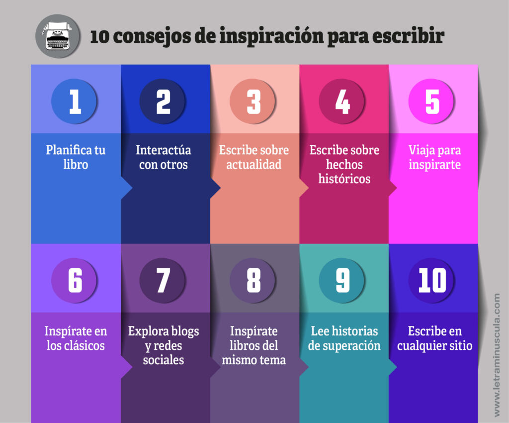 10 consejos de inspiración para escribir 