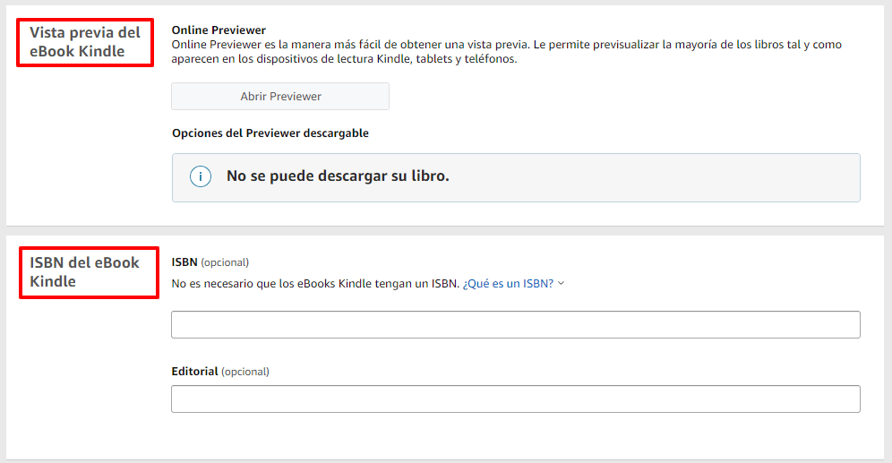 9. Vista previa del eBook Kindle, ISBN del eBook Kindle