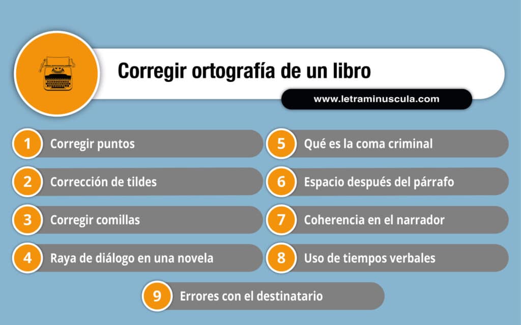 CÓMO CORREGIR UN LIBRO - Infografia