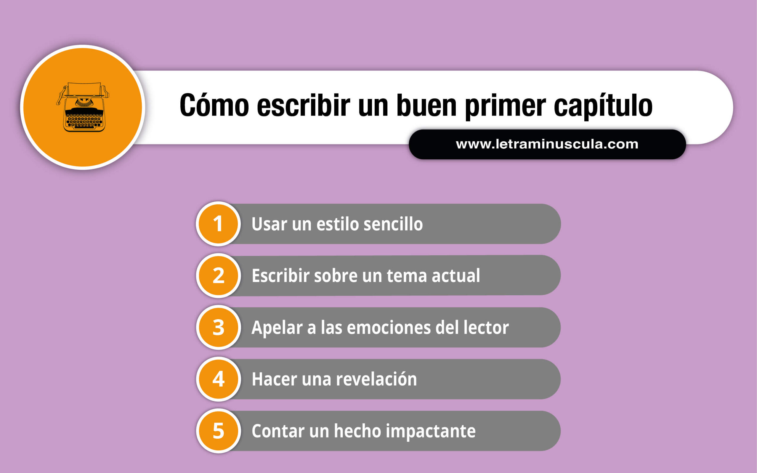 COMO ESCRIBIR UN BUEN PRIMER CAPITULO infografía