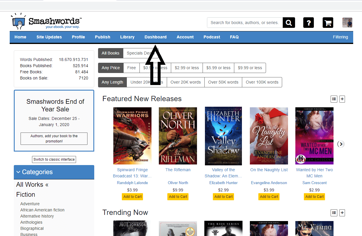 Clic-Dashboard Smashwords