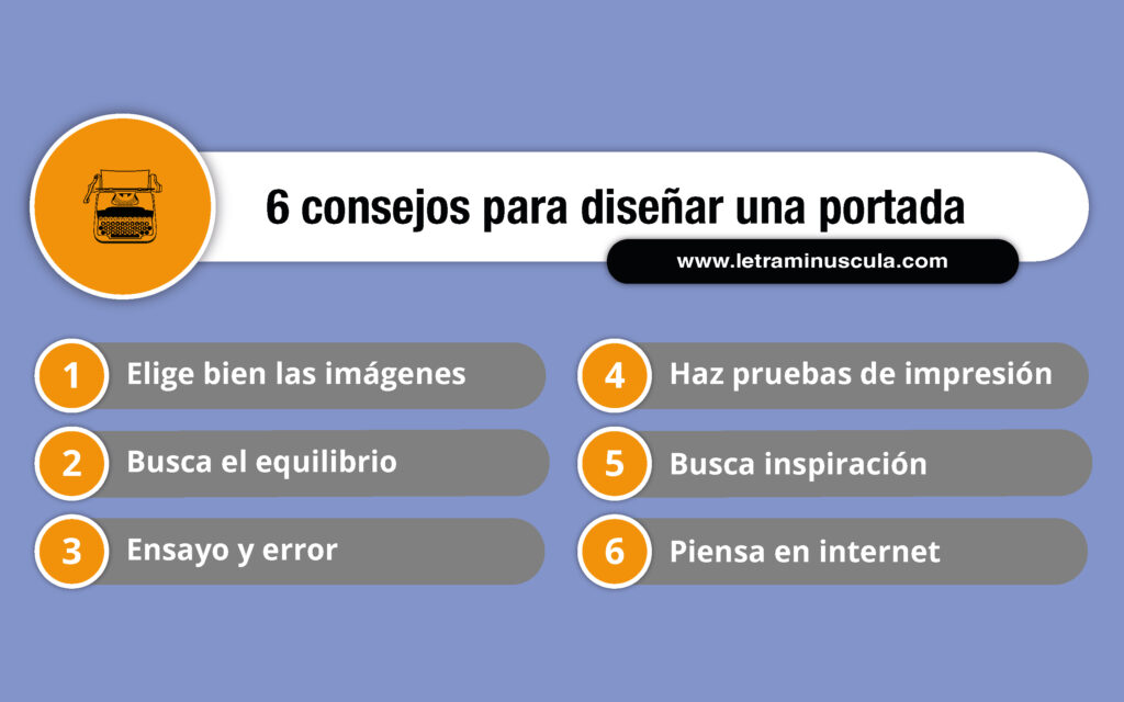 Infografía 6 consejos para diseñar la portada de tu libro