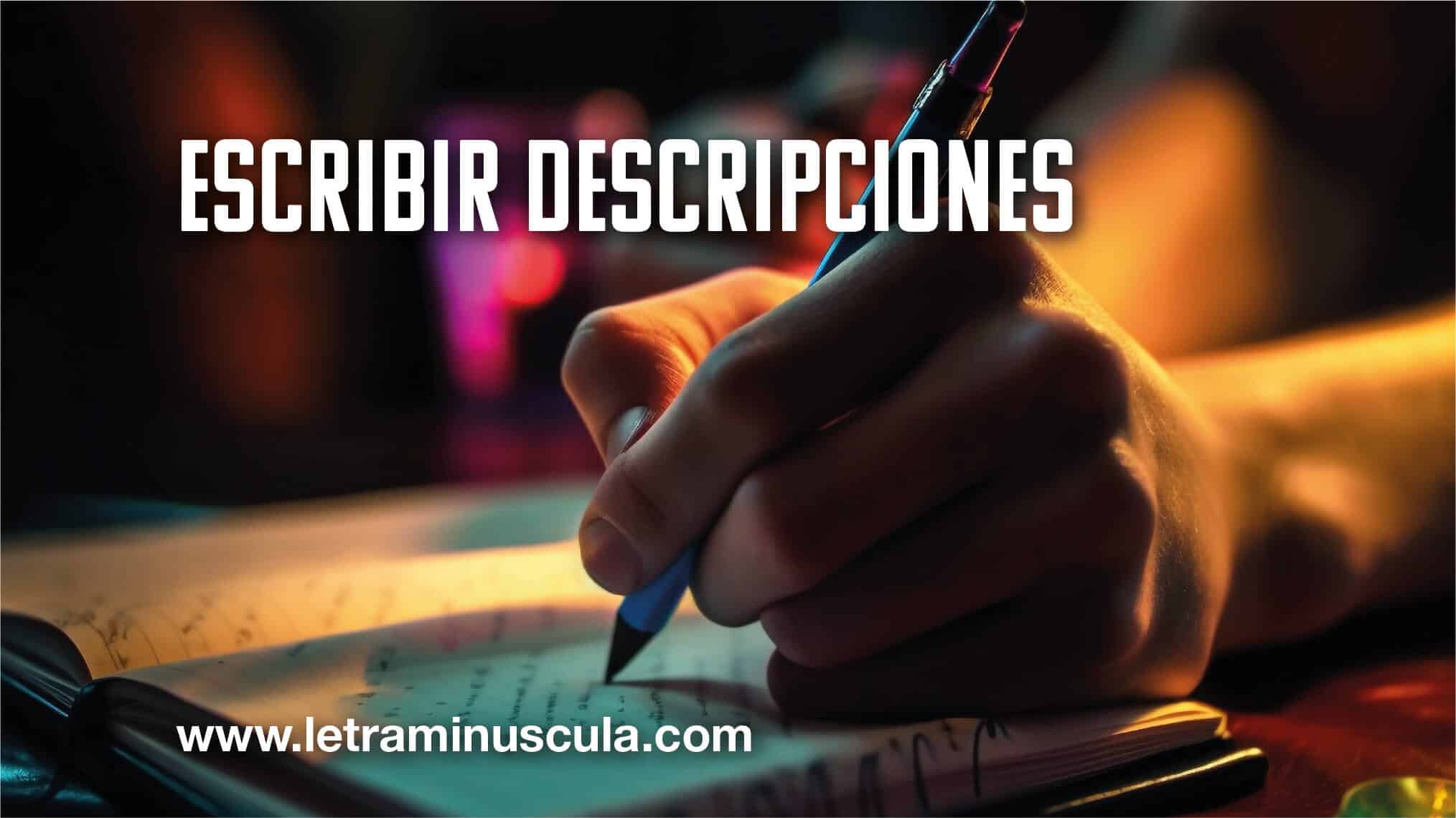 ESCRIBIR DESCRIPCIONES