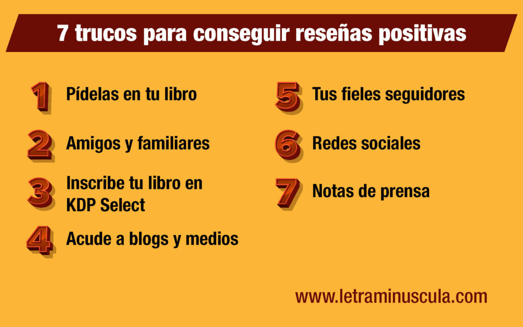 Infografía 7 trucos para conseguir reseñas positivas