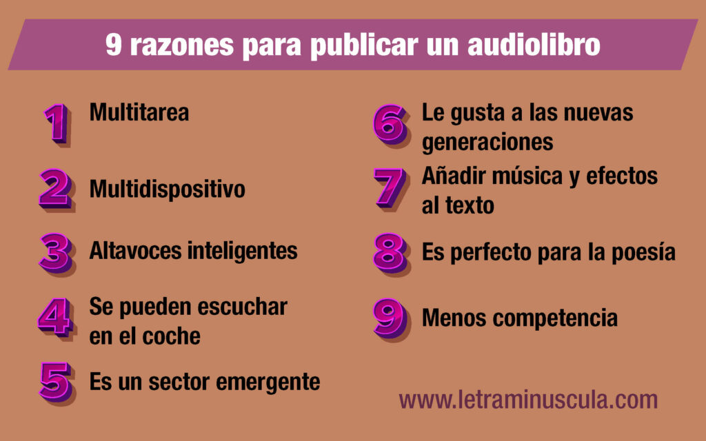 Infografía 9 razones para publicar un audiolibro