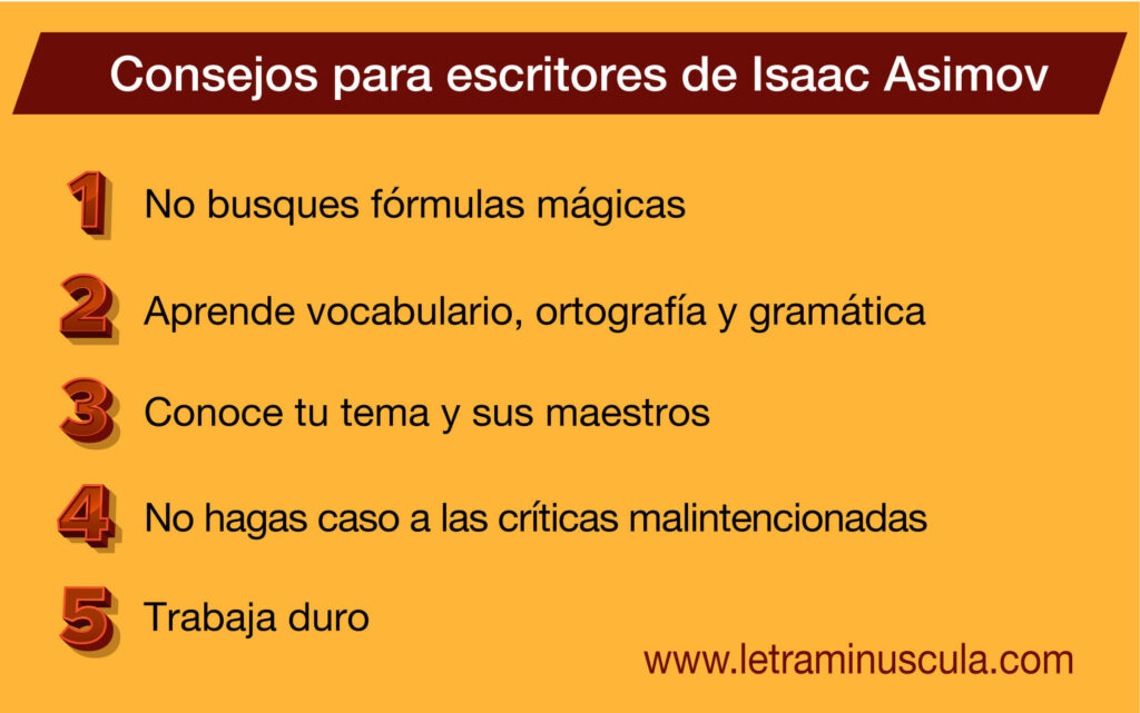 nfografías blog_CONSEJOS PARA ESCRITORES DE ISAAC ASIMOV