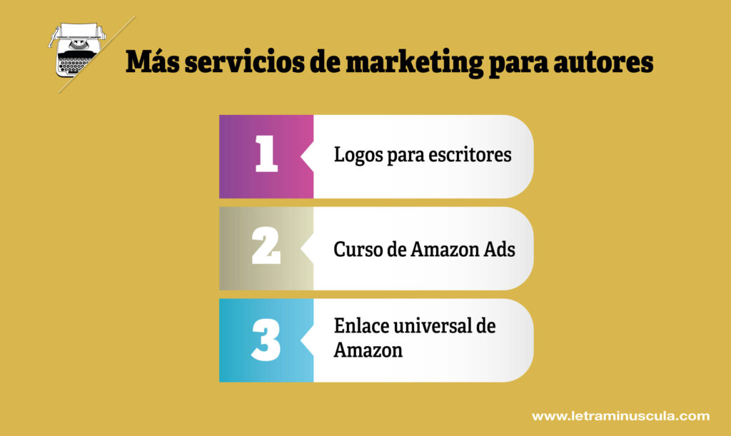 Más servicios de marketing para autores - Infografia