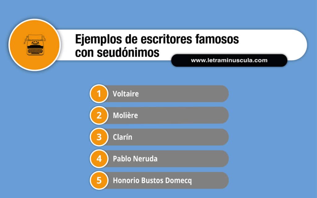 SEUDÓNIMOS PARA ESCRITORES infografía 2