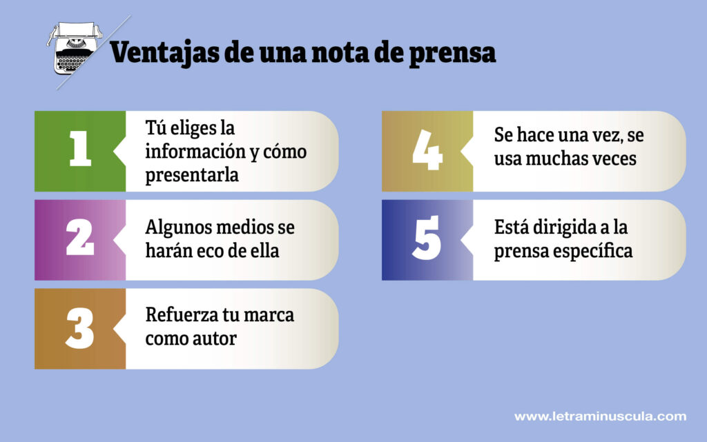 Ventajas de una nota de prensa